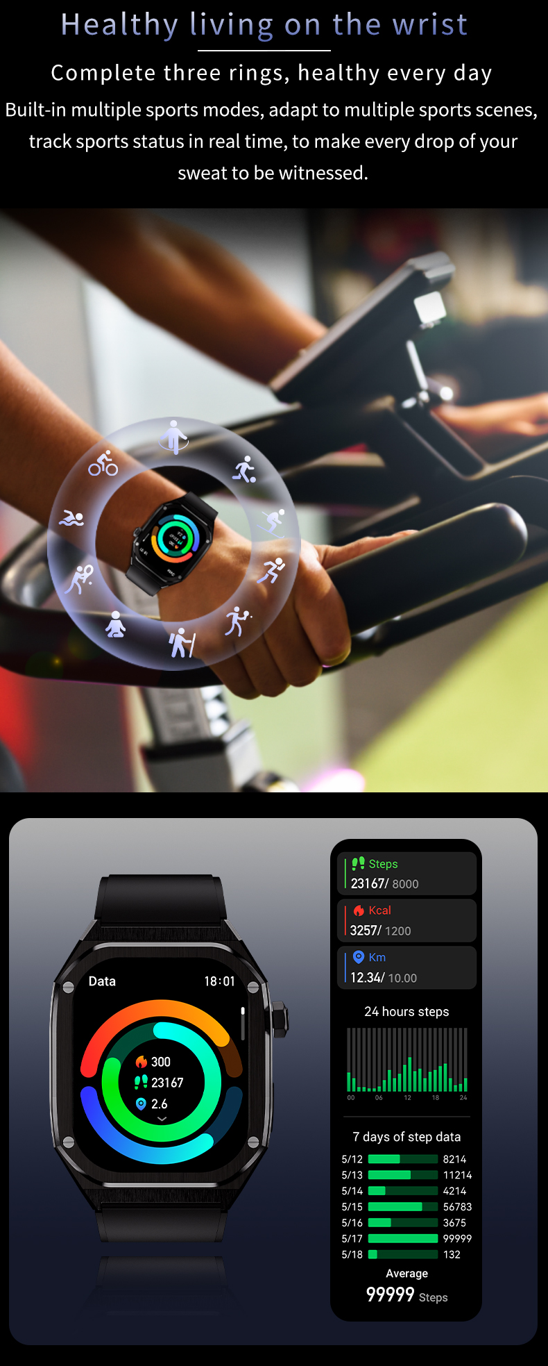 HD40196inchHDAMOLEDDisplaybluetoothCallHeartRateBloodPressureSpO2MonitorSleepMonitoringNFCFunctionMu-2000603-12