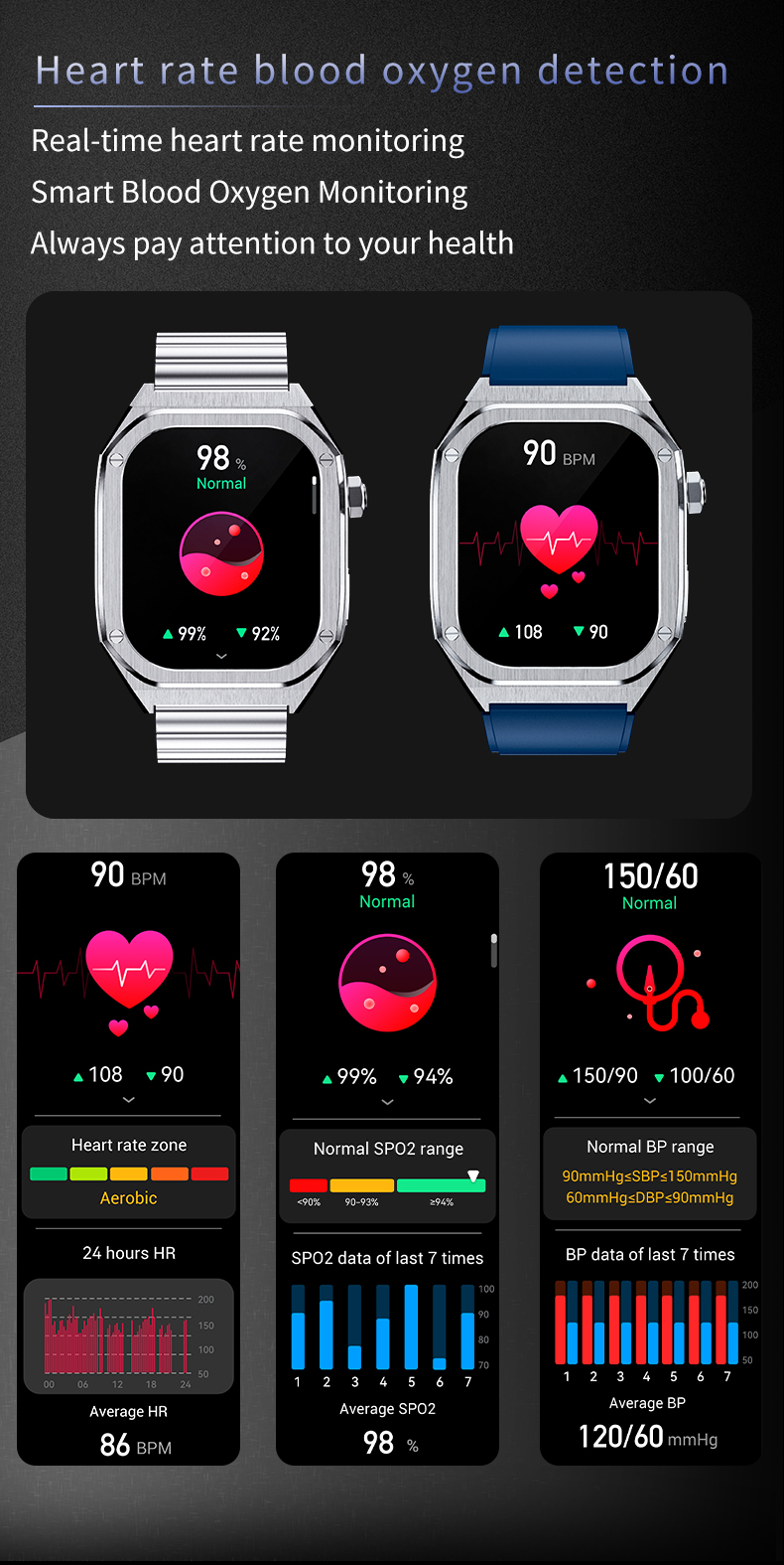 HD40196inchHDAMOLEDDisplaybluetoothCallHeartRateBloodPressureSpO2MonitorSleepMonitoringNFCFunctionMu-2000603-10